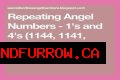 
Repeating Angel Numbers - 4's and 1's  (4411, 4141, 1414, 1144 etc)
